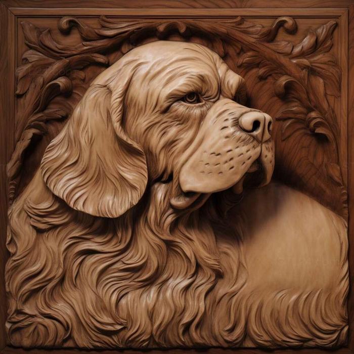 Nature and animals (st Landseer dog 3, NATURE_7247) 3D models for cnc